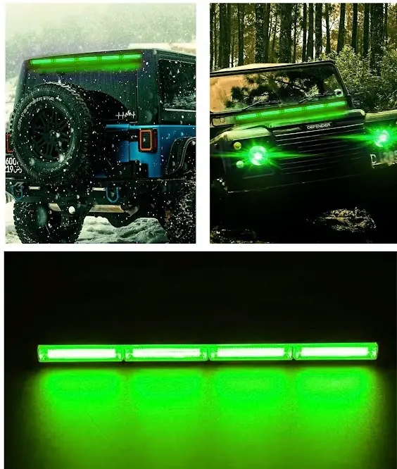 BARRA LED 8 CUBOS VERDE
