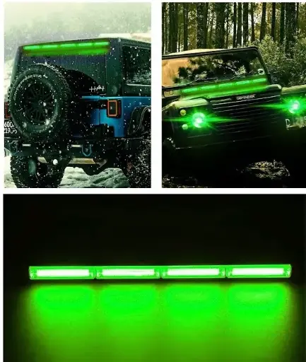 [BARRA LED 8 CUBOS 12V.] BARRA LED 8 CUBOS VERDE