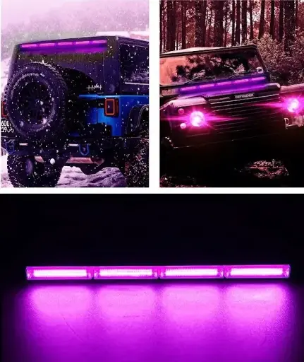 [BARRA LED 8 CUBOS ROSADA 12V.] BARRA LED 8 CUBOS ROSADA