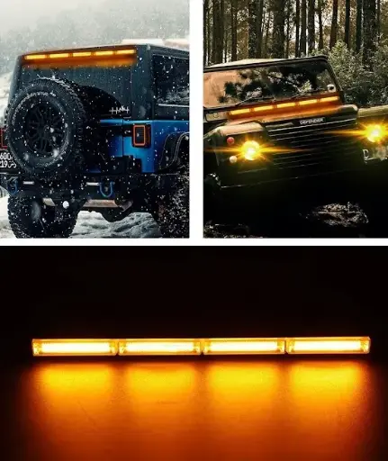 BARRA LED 8 CUBAS AMARILLA